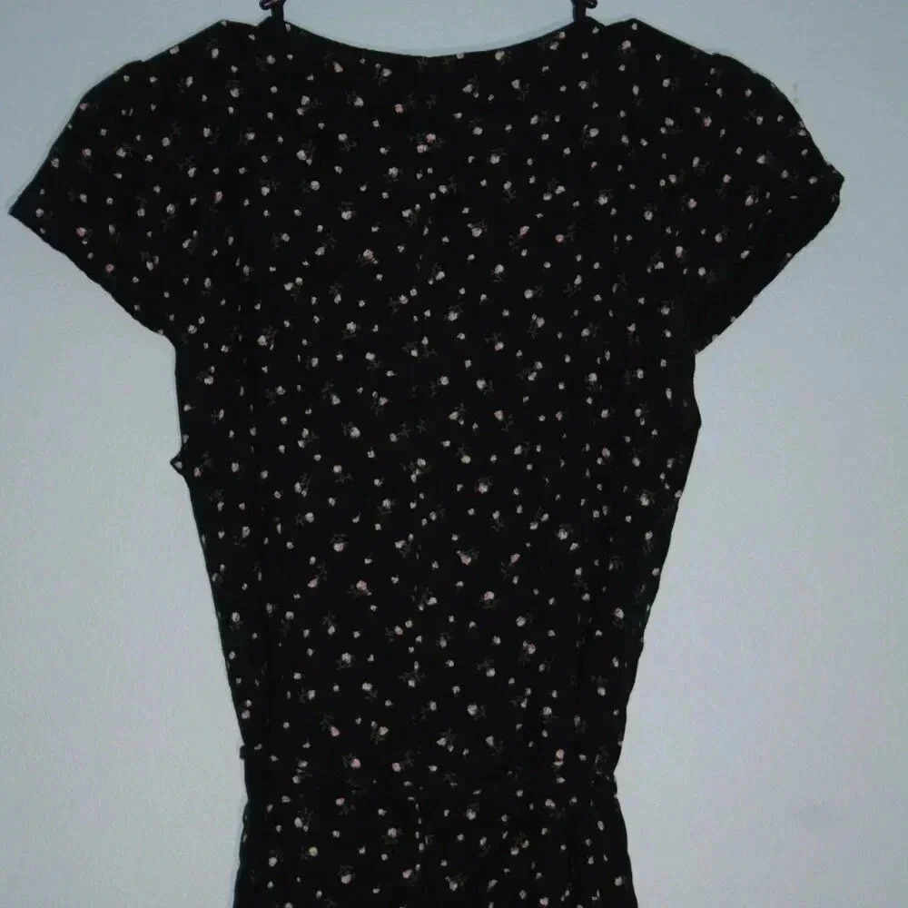 Brandy Melville Mini Floral Print Wrap Dress One Size - Picture 12 of 13